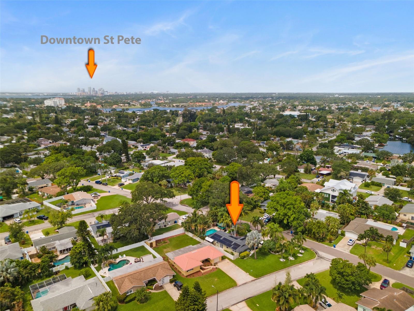 ten minutes from downtown St Petersburg, FL and you don't have to get on the interstate!