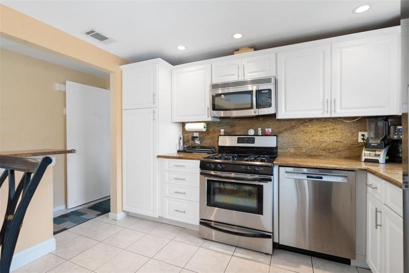 Granite counter tops and backsplash