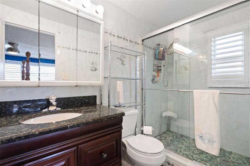 Owners bathroom and walk-in shower