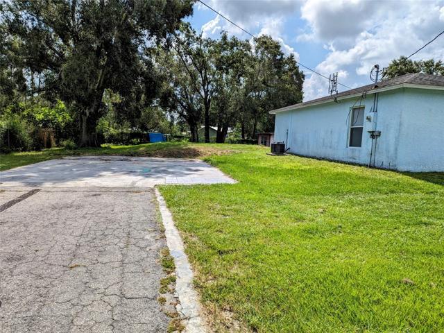 left side drive and yard