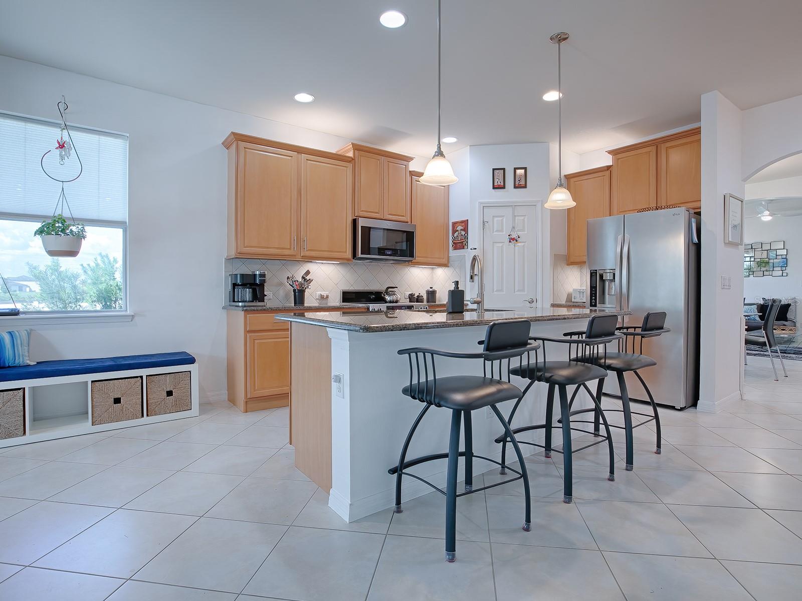 Ample space for a bistro or eat in area.