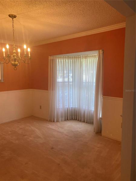 Bay window in formal dining room.