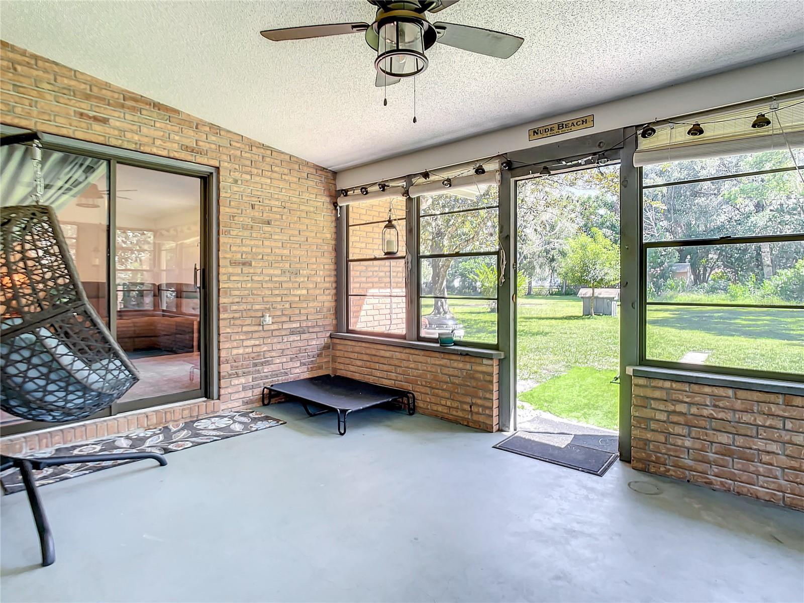 Enclosed back porch