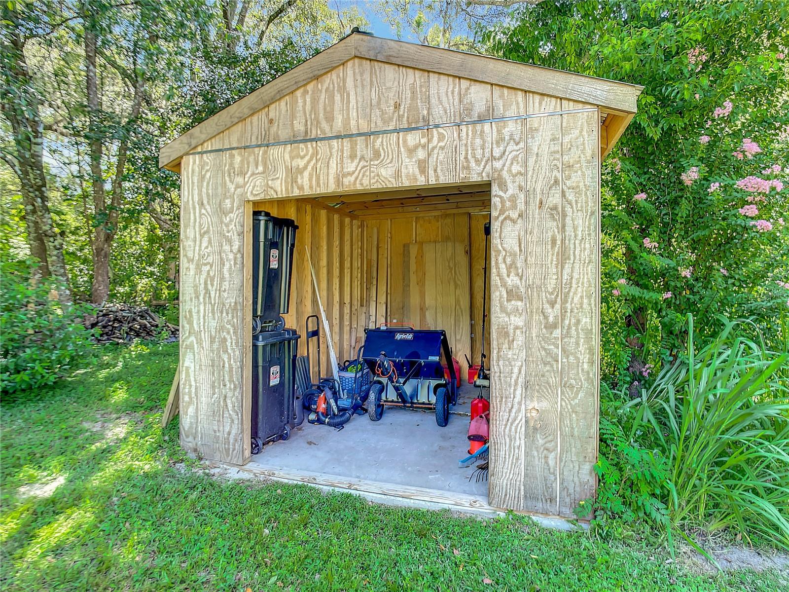 New storage shed in back yard