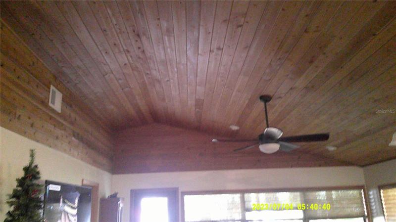 Cedar tongue and groove ceilings