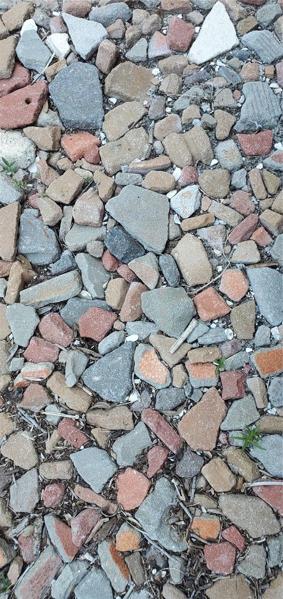 Crushed tile parking
