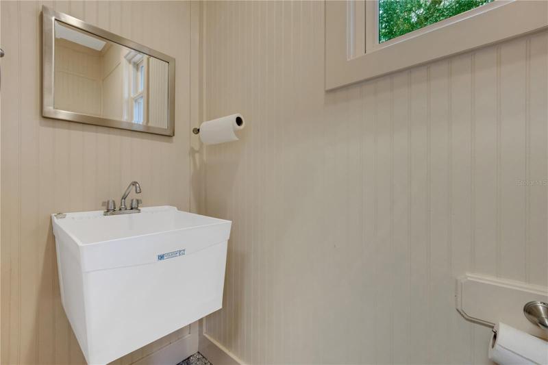 Half Bathroom in garage