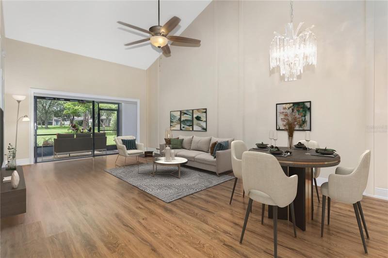 Virtually staged Great Room