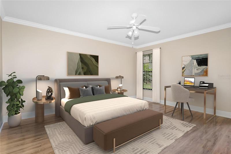 Virtually Staged Primary Bedroom