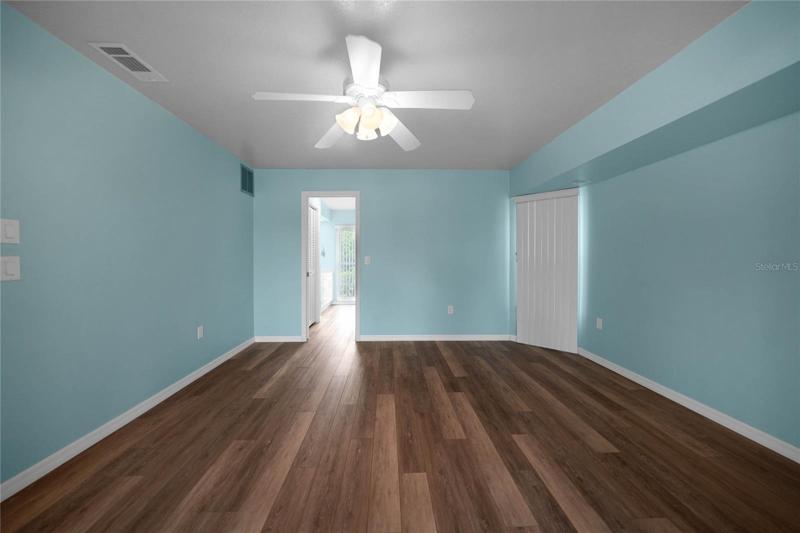 Owners suite looking towards owners bath