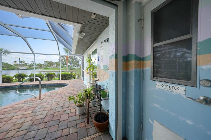 Bathroom entry from pool