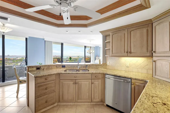 Water views & access to 75' balcony.