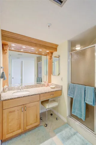 Master private walk-in shower