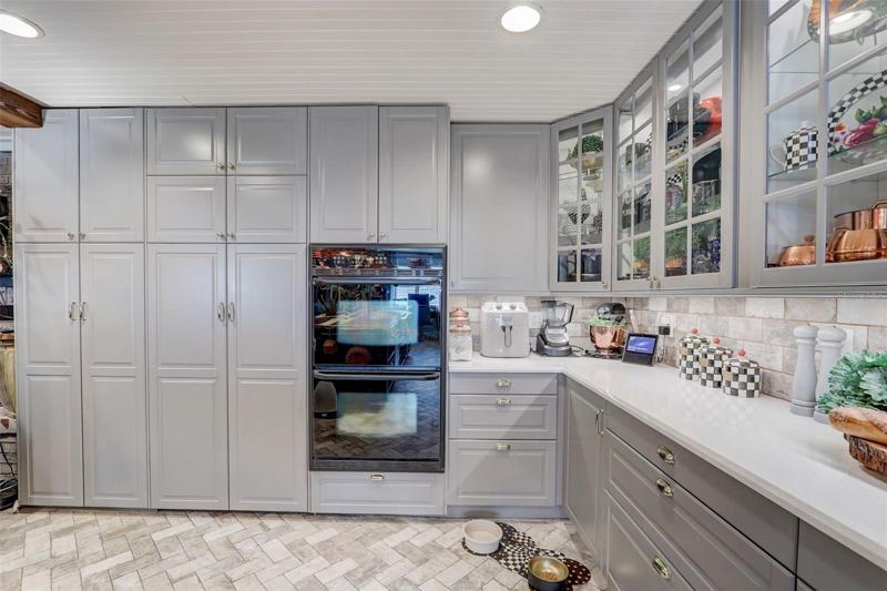 The cabinets include a hidden pantry!