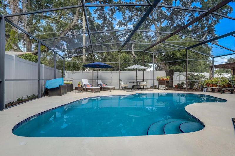 Your screened pool is heated by gas and is the perfect place to spend the weekend!