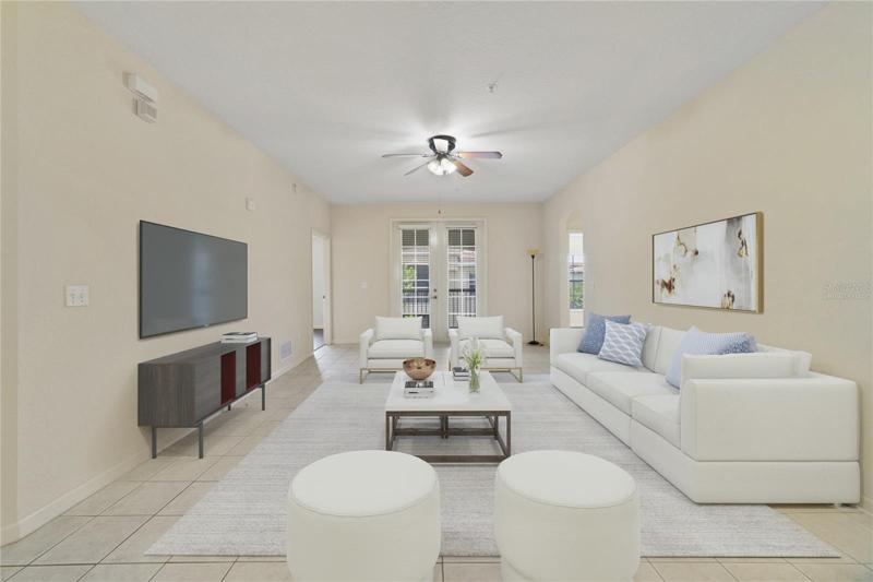 LIVING AREA. Virtually Staged.