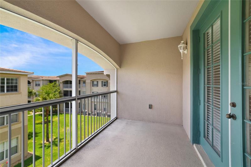 SCREENED BALCONY.