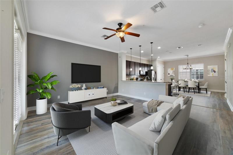 LIVING AREA. Virtually Staged.