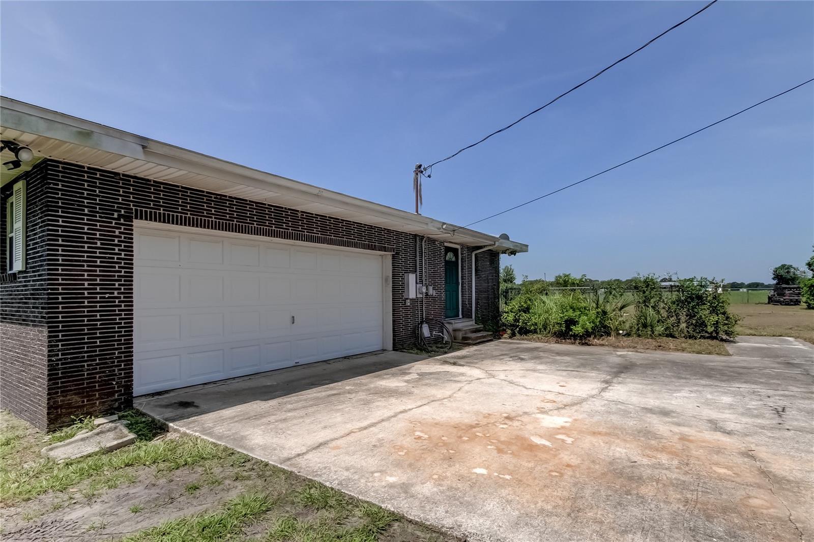 Side Exterior with Garage
