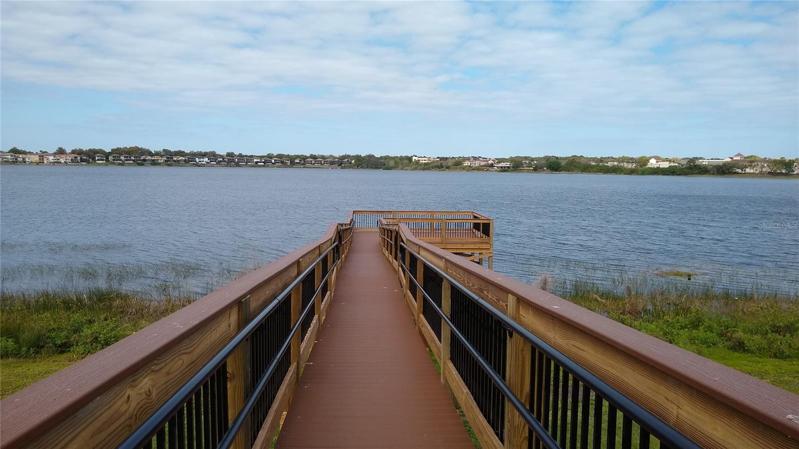 Community dock lake view