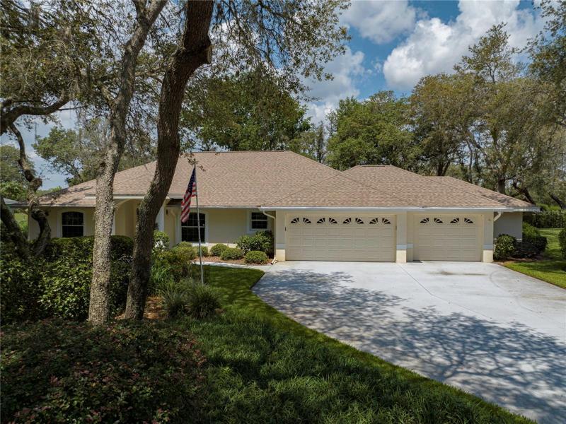 Front view with 3 car Garage