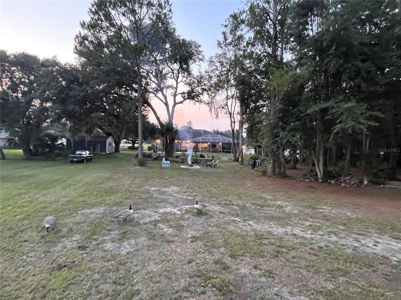 sunset from the back of the lot