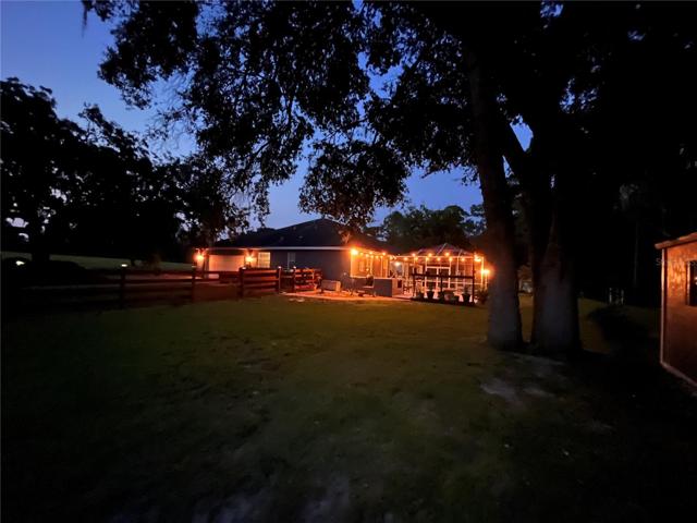 night view with the lights on