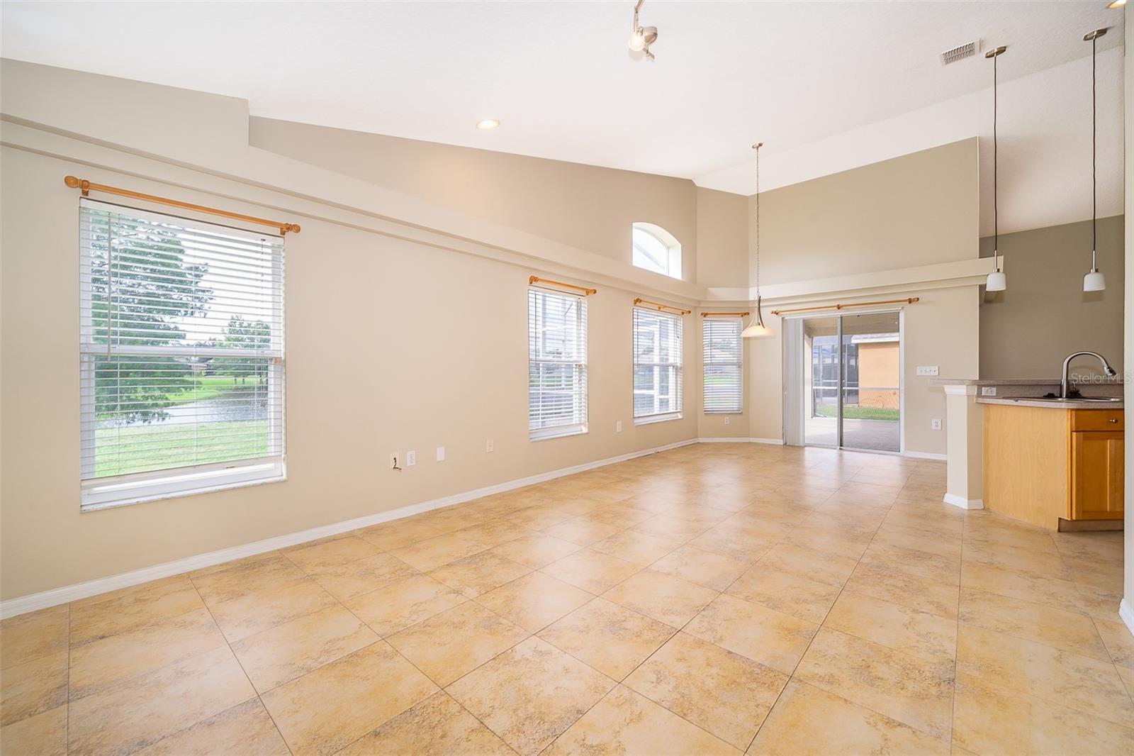 Family Room, Breakfast Nook looking onto the Water