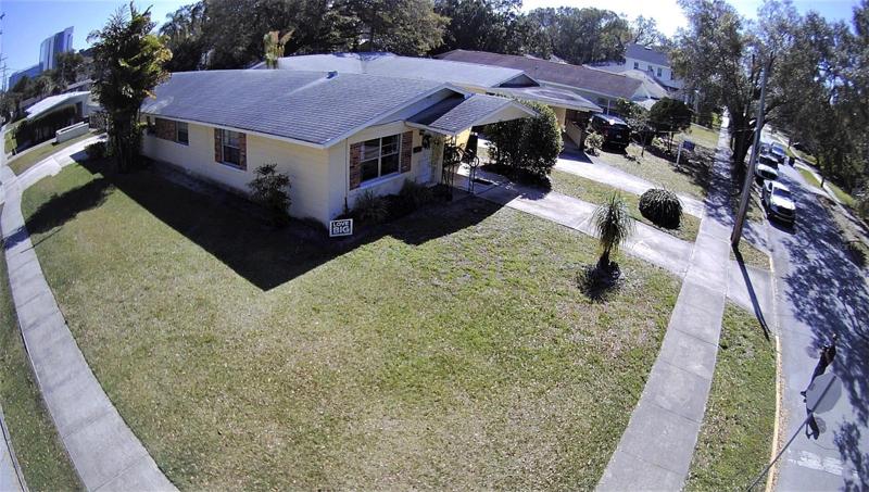 Corner duplex with each unit facing a different street.