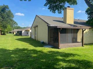 Screen enclosed and covered patio.