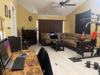 An open feel with the living room and dining room combined.