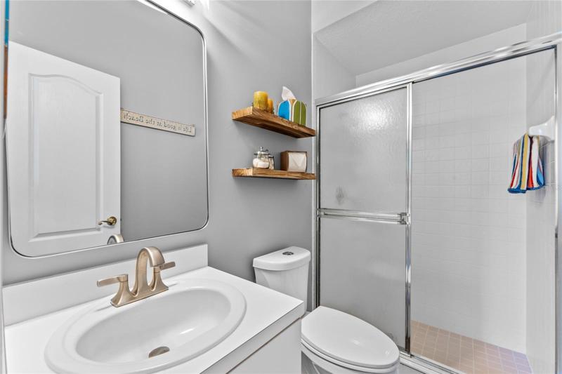View of the ensuite bath for the guest suite.
