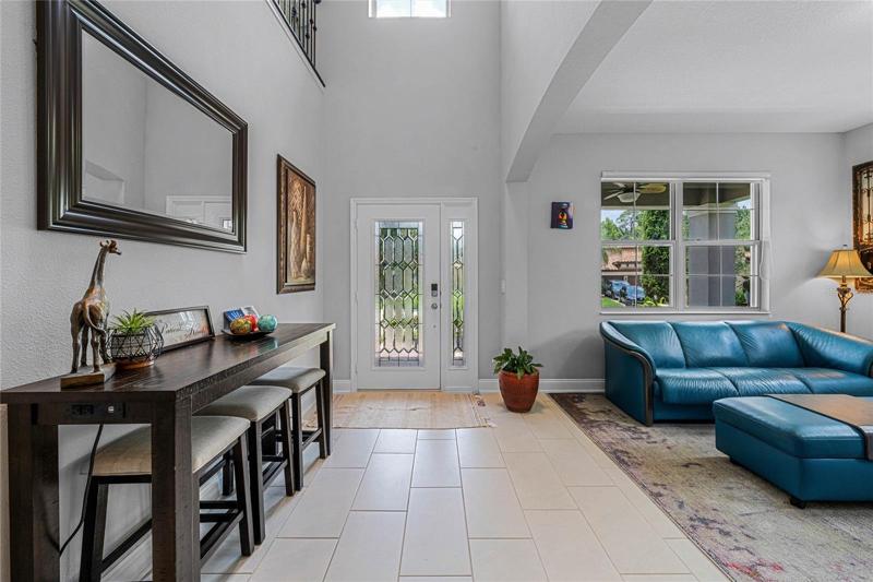 Foyer and living room