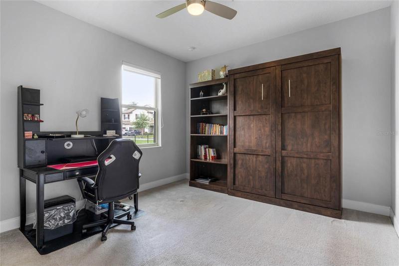 Office with queen Murphy bed