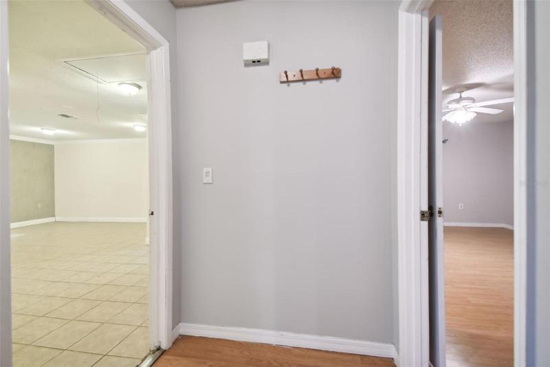 Entryway to Converted garage
