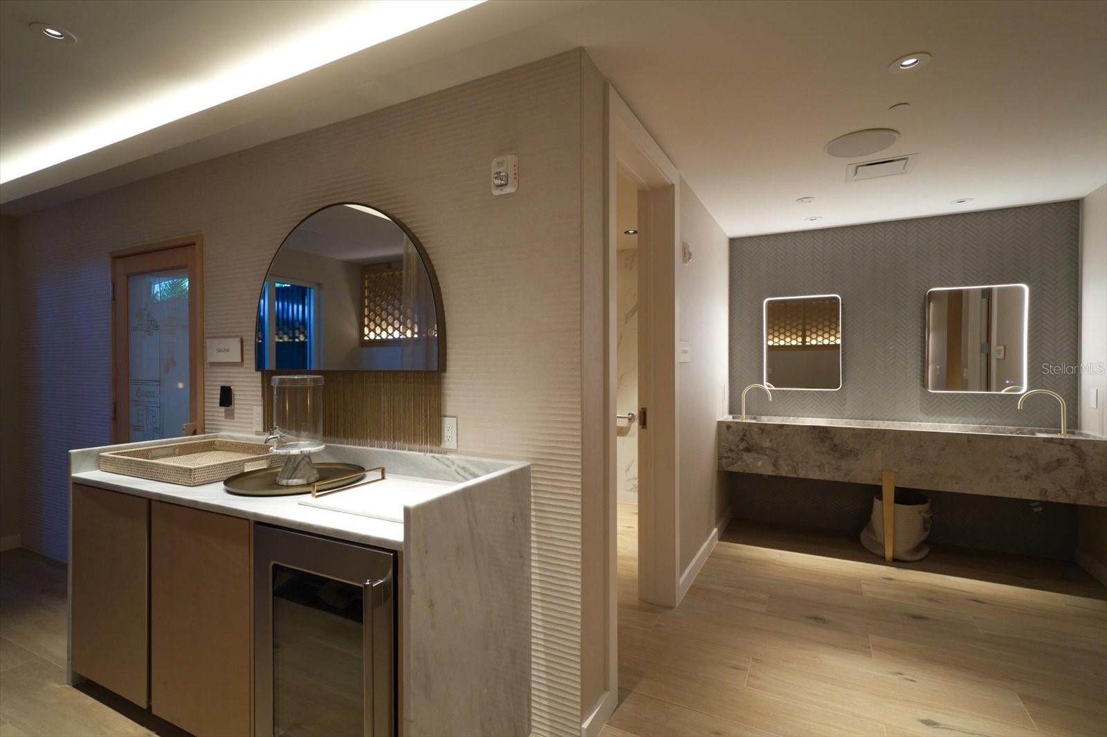 Spa lounge amenities
