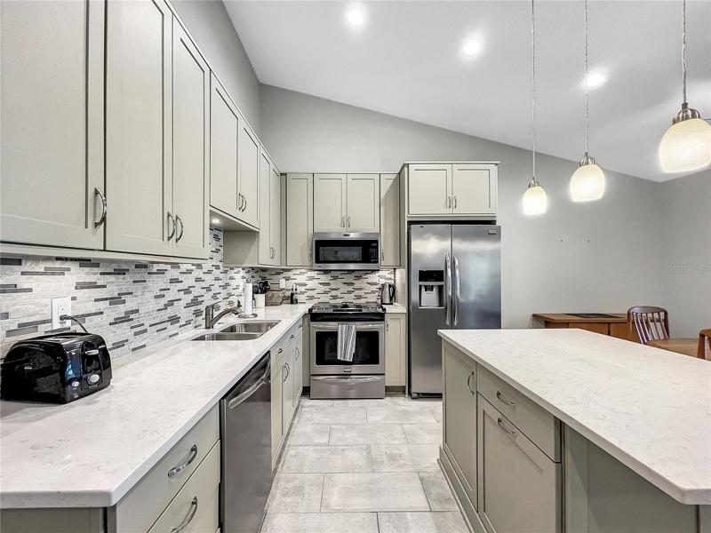 Kitchen View with Uodate Solid Surface Island