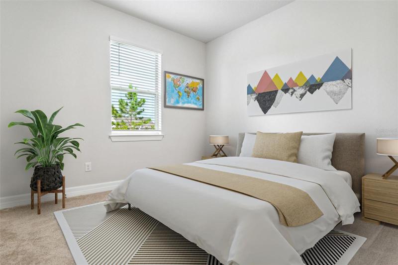 virtually staged. Bedroom 3