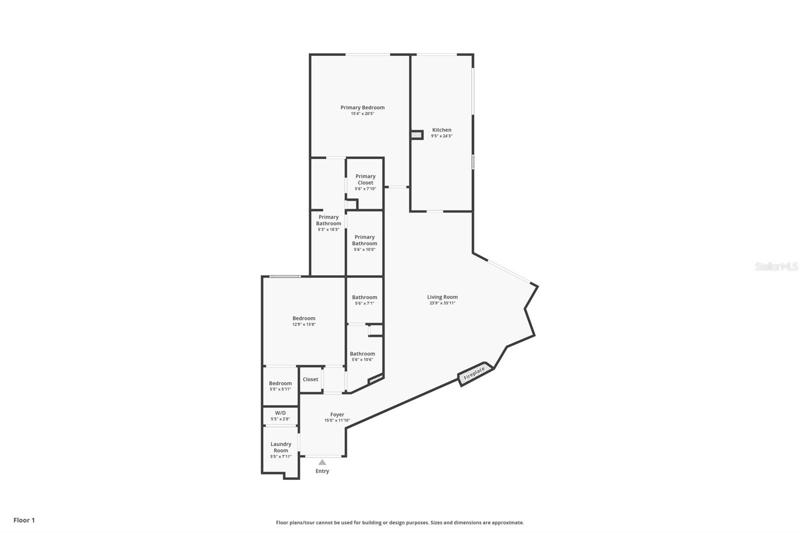 Floor plan for the unit