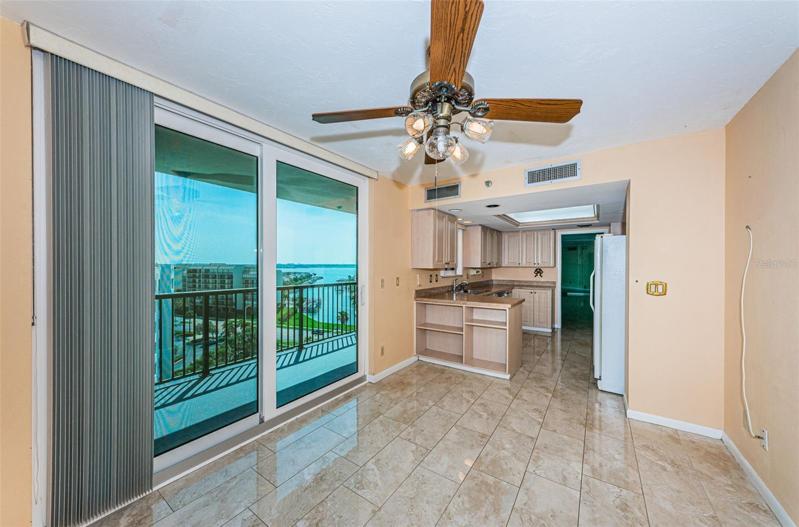 Bonus Room / Office / Dining area off the Kitchen with Unbelievable Gulf front views!