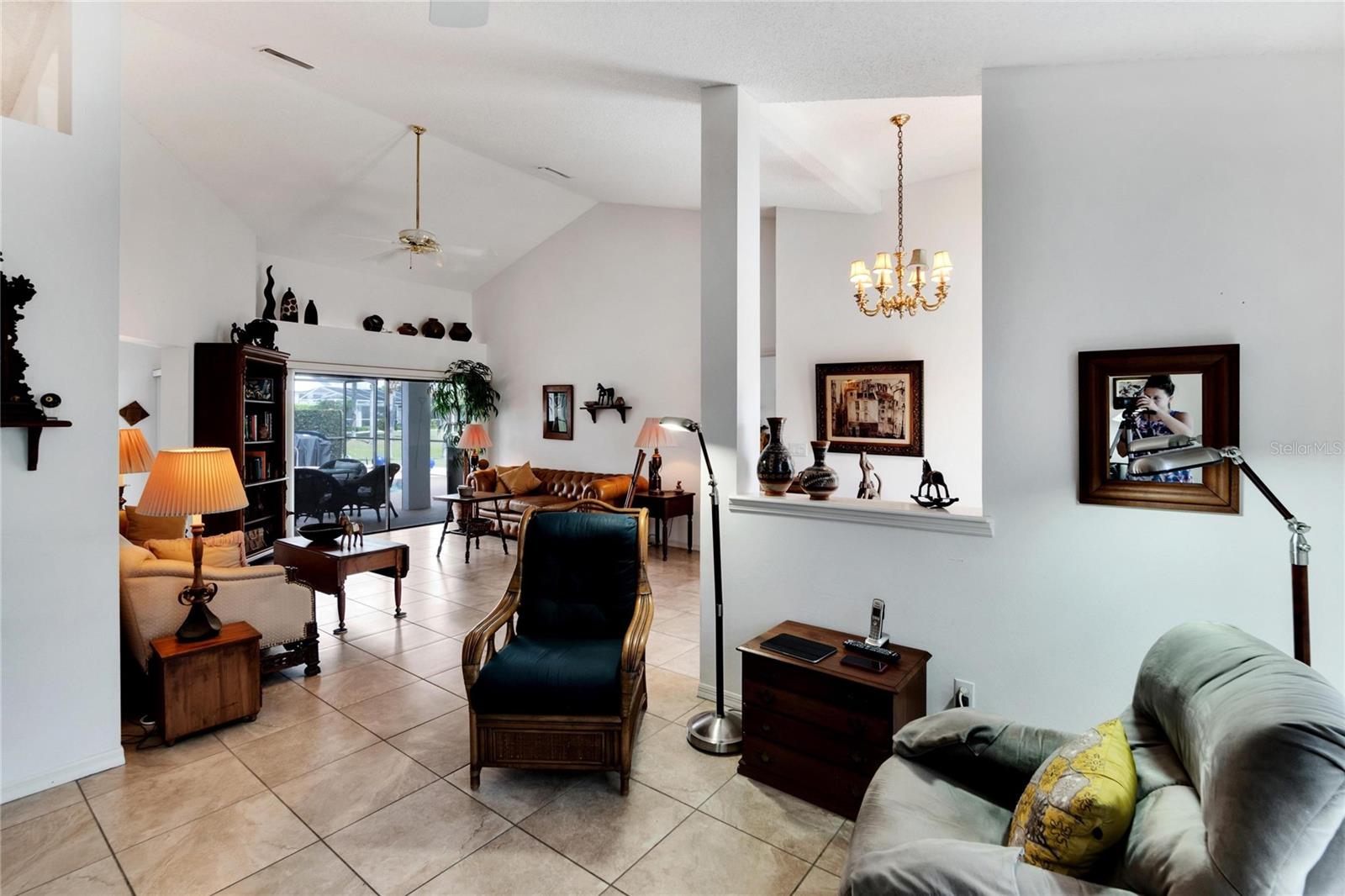 TV room opens into living room