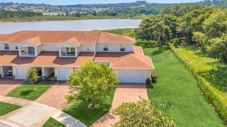 AERIAL VIEW OF THE FRONT YARD