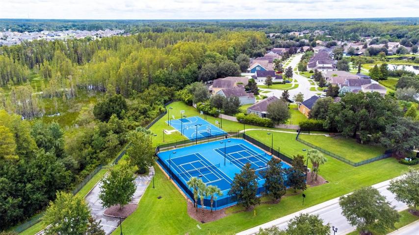 Tennis/Pickle Ball & Basketball Courts Plus Fenced Dog Park to the right of Courts
