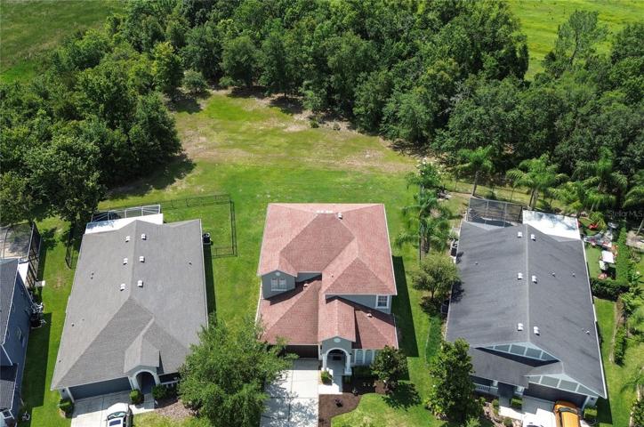 Arial showing lot size and conservation.