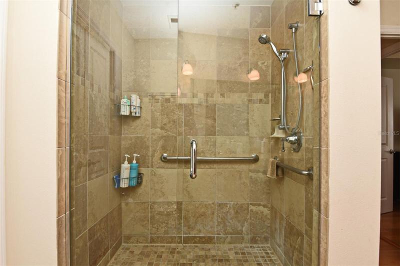 Large walk in shower