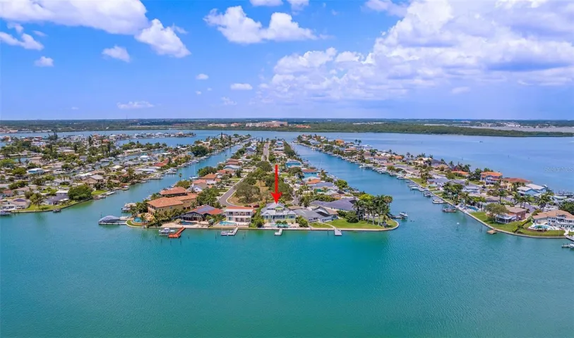Aerial View of Home on Point