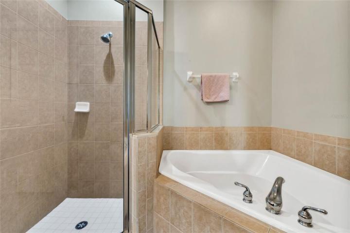 Master bath with separate shower/garden tub