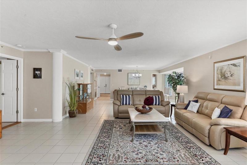 Open concept Living Room & Dining Area