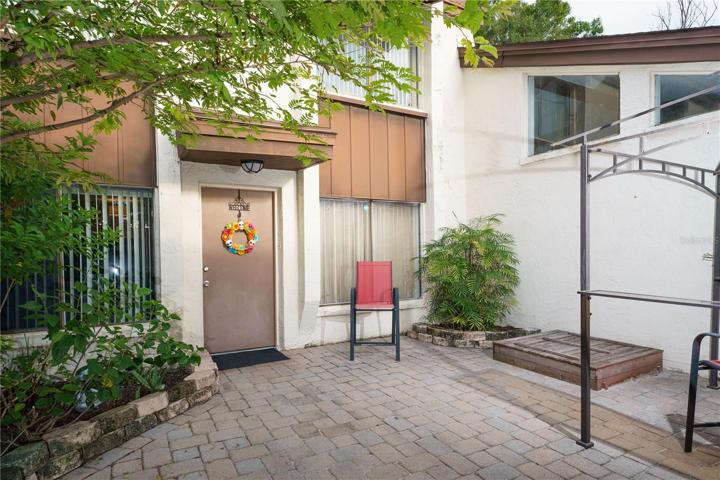 Private courtyard in front