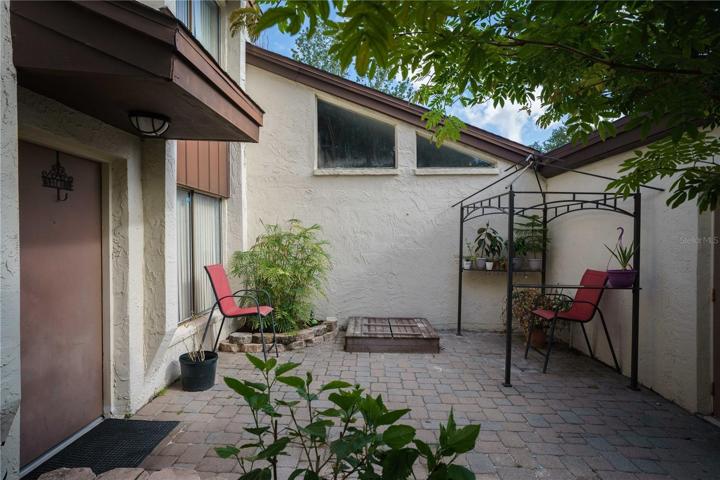 Private courtyard in front